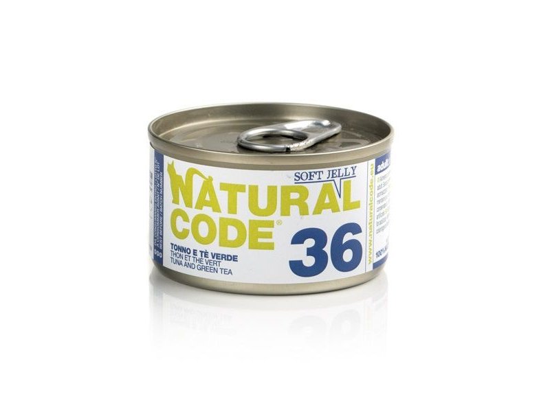Natural Code 36 Tonno e Tè Verde 85g umido gatto