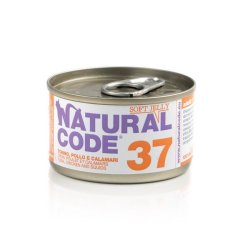 Natural Code 37 Tonno Pollo e Calamari 85g umido gatto