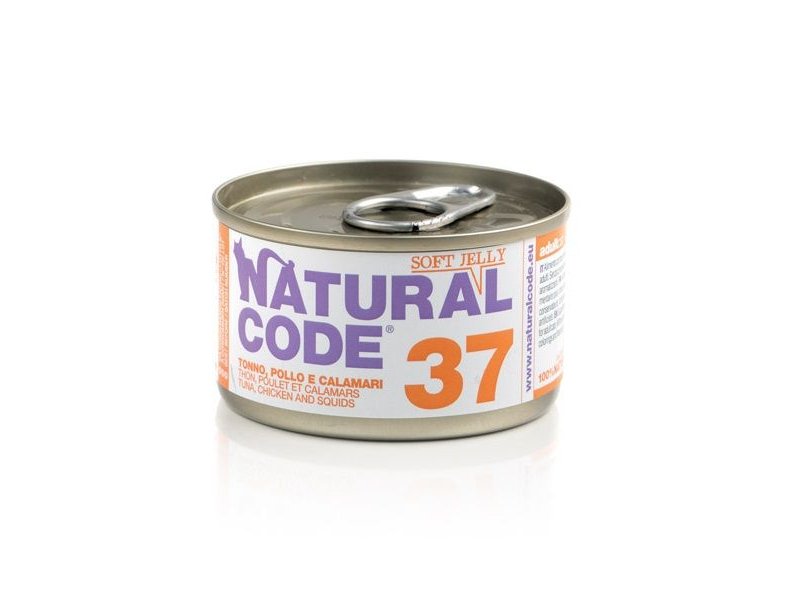 Natural Code 37 Tonno Pollo e Calamari 85g umido gatto