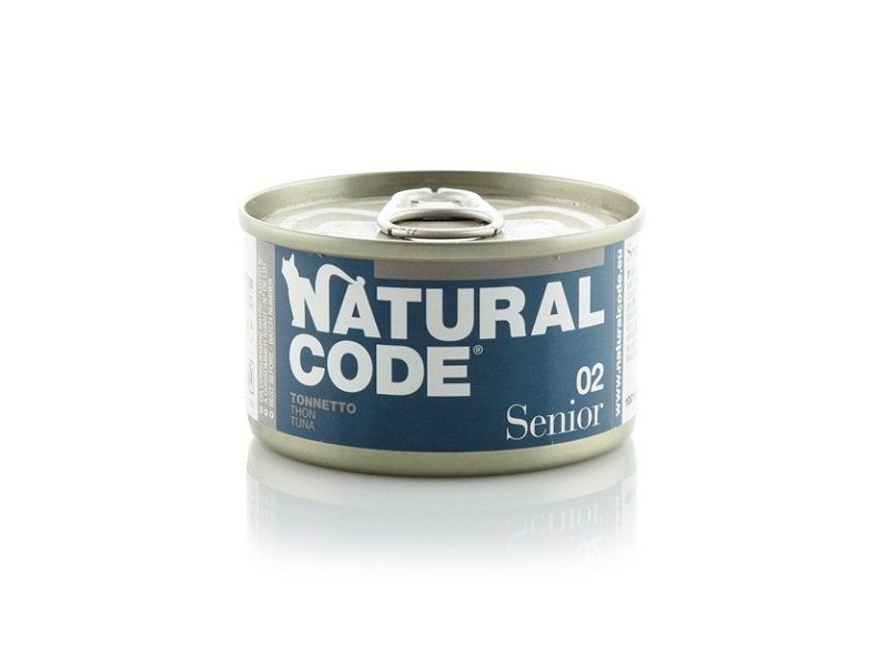 Natural Code Senior 02 Tonnetto e Riso 85g umido gatto