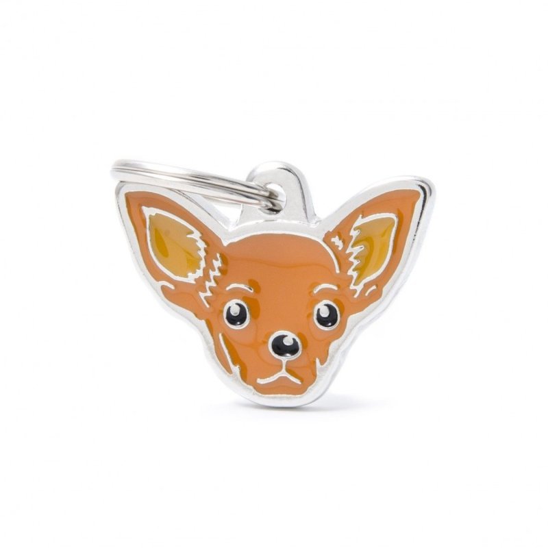 Medaglietta Cane Chihuahua Marrone