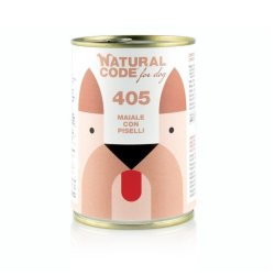 Natural Code 405 Maiale con Piselli 400g umido cane