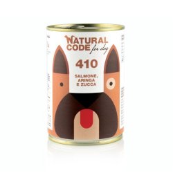 Natural Code 410 Salmone, Aringa e Zucca 400g umido cane