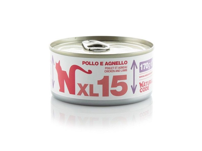 Natural Code XL 15 Pollo e Agnello 170g umido gatto