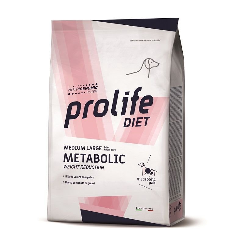 Prolife diet Metabolic Medium Large 8kg crocchette dietetiche cane