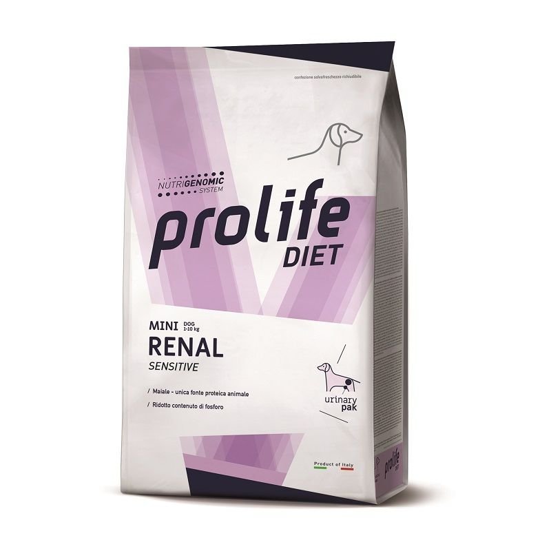 Prolife diet Mini Renal Sensitive 5kg crocchette dietetiche cane