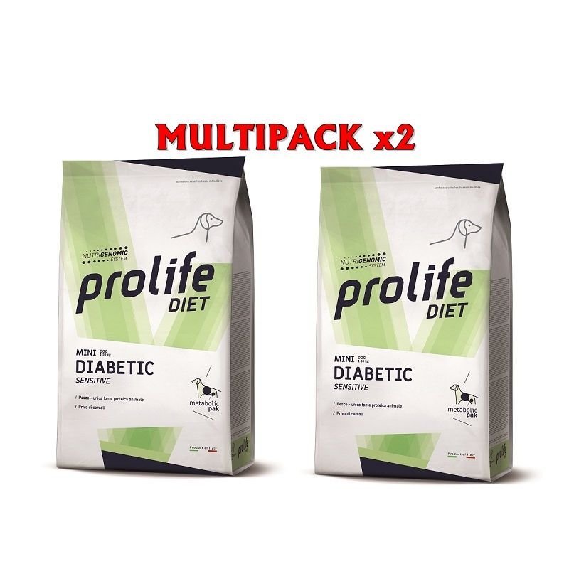 Prolife diet Mini Diabetic 2x 5kg crocchette dietetiche cane