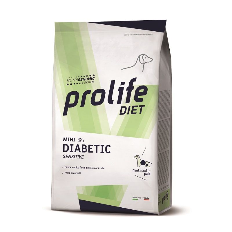 Prolife diet Mini Diabetic 1,5kg crocchette dietetiche cane