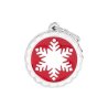 Medaglietta Cerchio Rosso con fiocco di neve