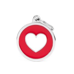 Medaglietta Cerchio Rosso con Cuore