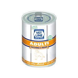 Vet Line Adulti Tacchino e Patate 400g umido cane