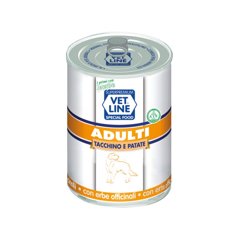 Vet Line Adulti Tacchino e Patate 400g umido cane