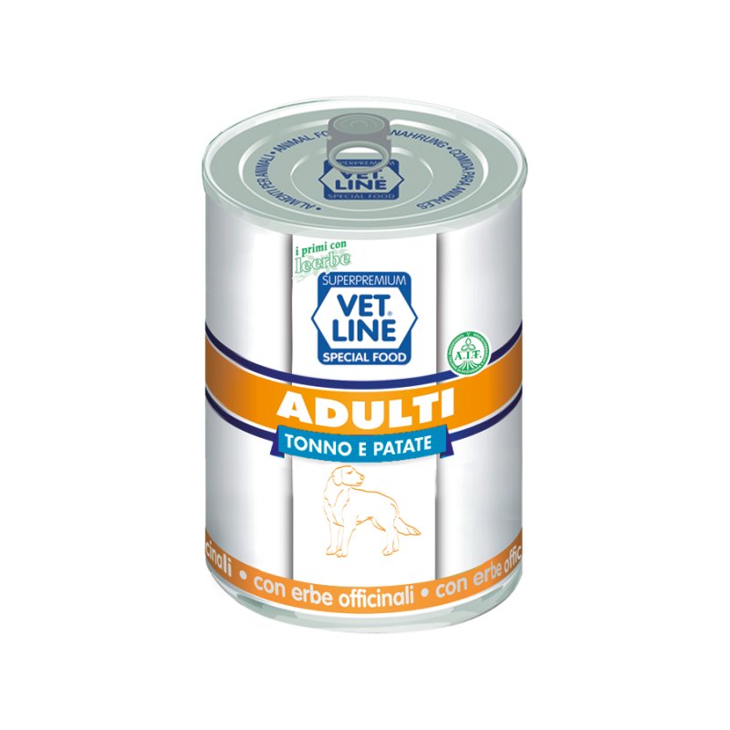 Vet Line Adulti Tonno e Patate 400g umido cane