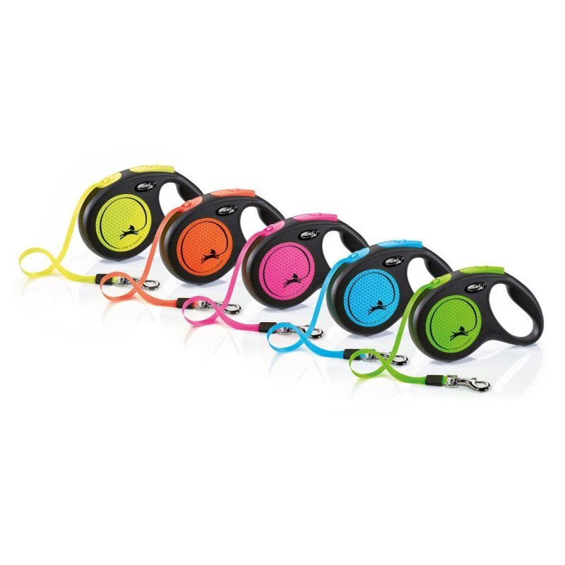 Flexi New Neon 5mt guinzaglio a fettuccia