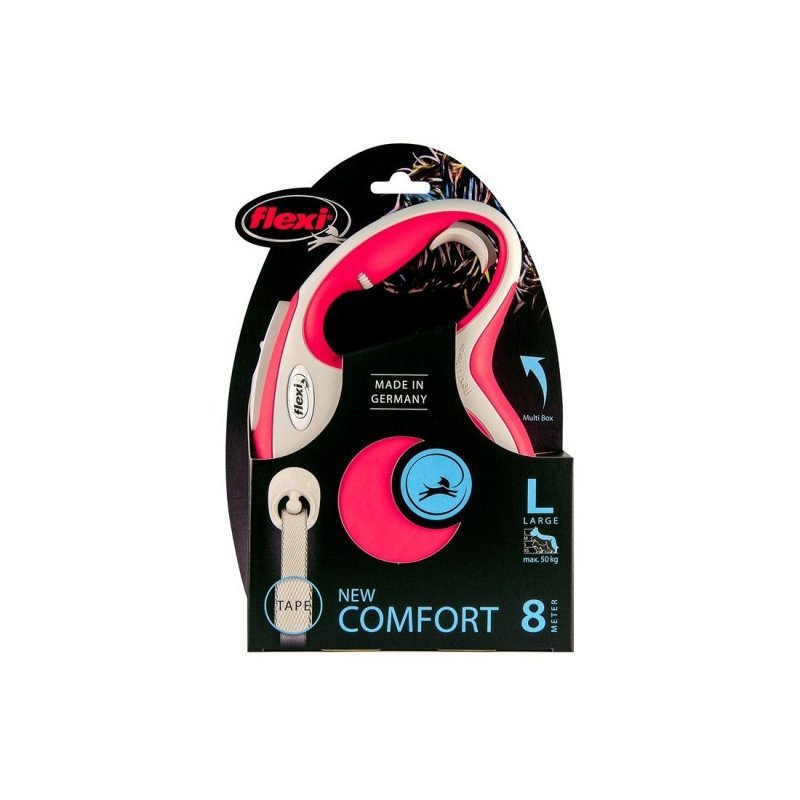 Flexi New Comfort 5mt guinzaglio a fettuccia Rosso