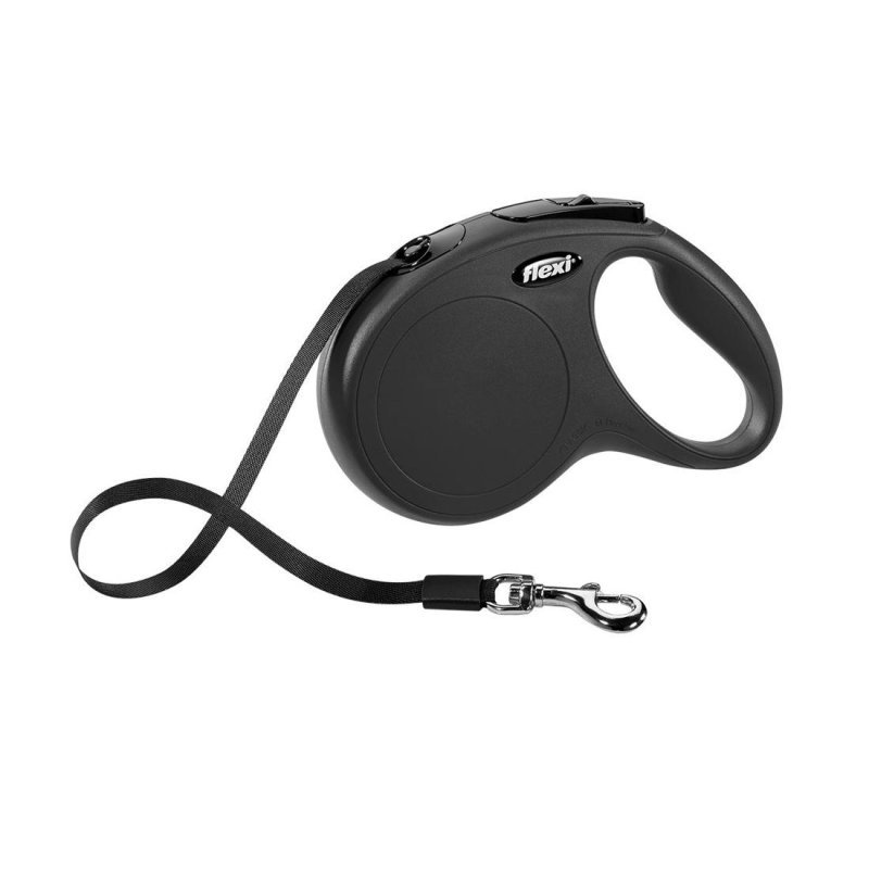Flexi new Classic Compact guinzaglio a fettuccia nero