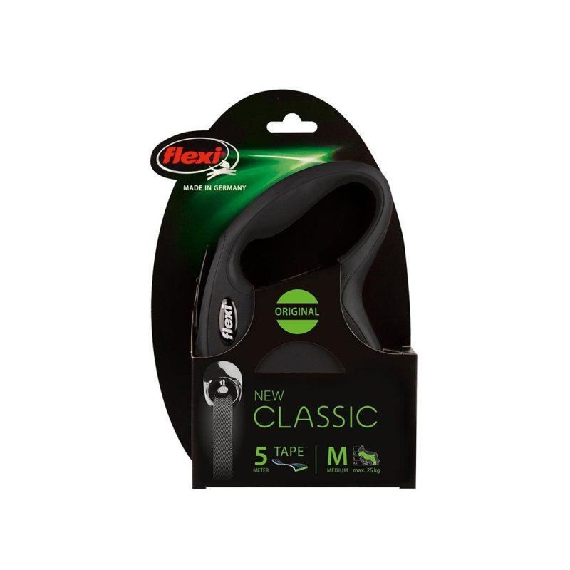 Flexi new Classic Compact guinzaglio a fettuccia nero
