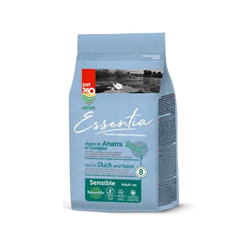 Essentia Adult Sensible Anatra e Coniglio crocchette gatto Grain Free
