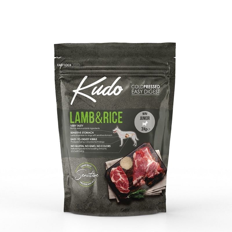 Kudo Junior Mini Agnello 3kg pressato a freddo per cuccioli