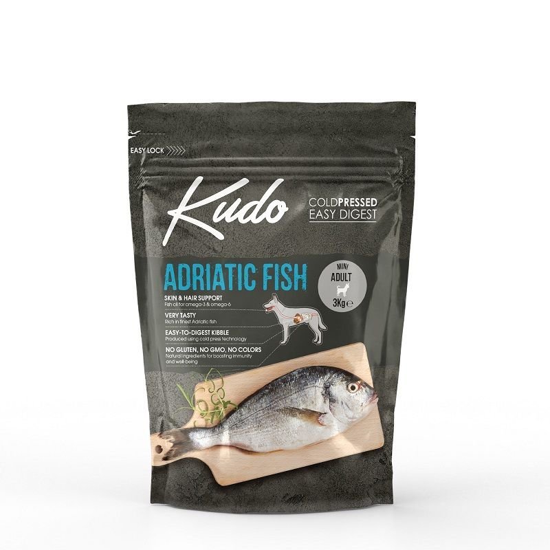 Kudo Mini Adult Adriatic Fish 3kg pressato a freddo per cani