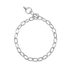 Collare Salvapelo acciaio inox a strangolo maglia ovale