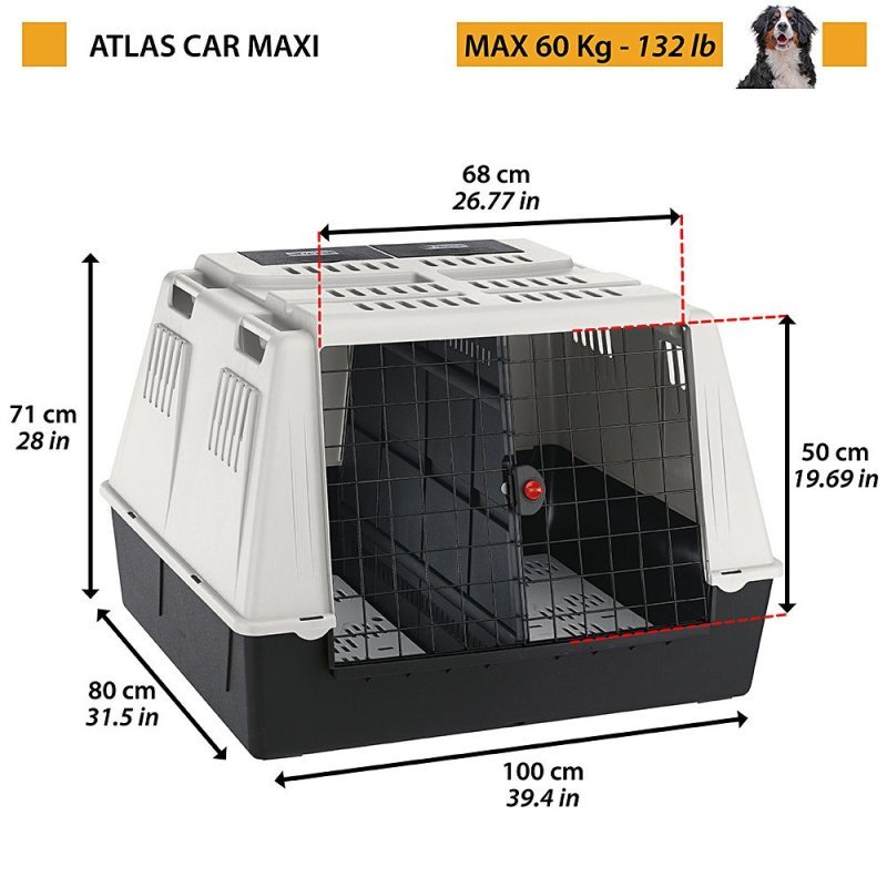 Ferplast Atlas Car Maxi trasportino doppio per auto
