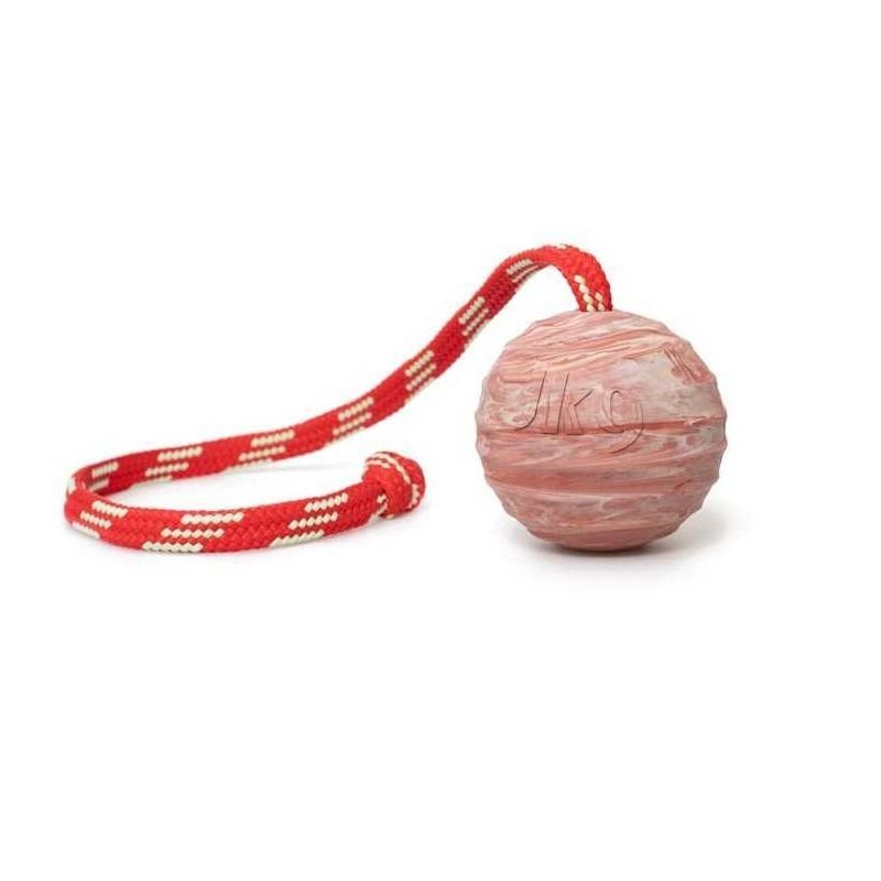 Julius K9 Natural rubber ball pallina 6cm con corda senza maniglia