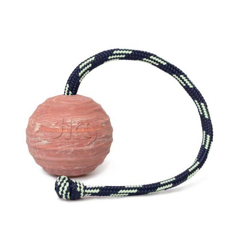 Julius K9 Natural rubber ball pallina 6cm con corda senza maniglia