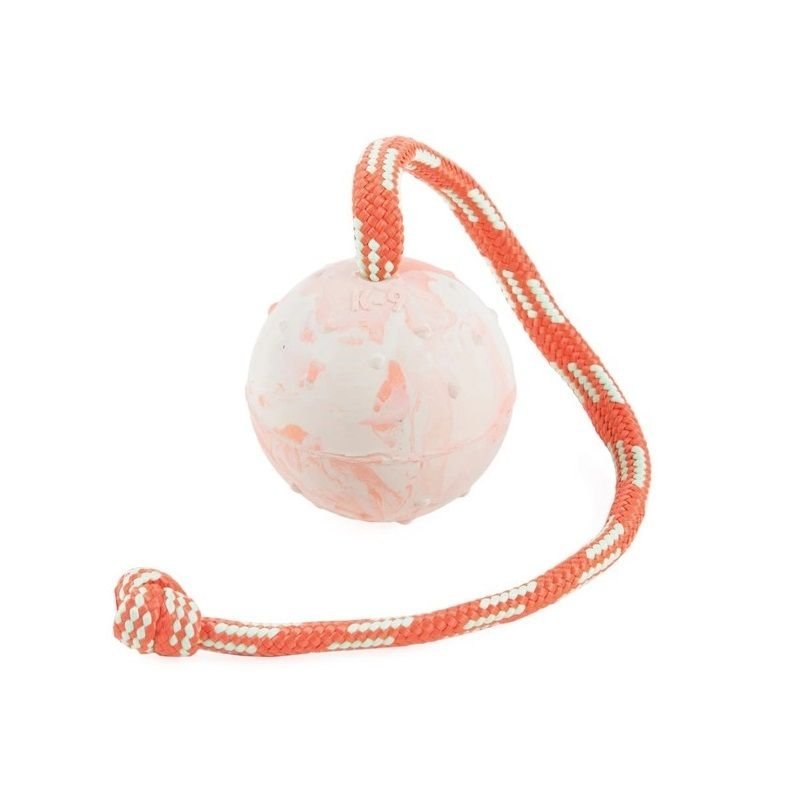 Julius K9 Natural rubber ball pallina 6cm con corda senza maniglia