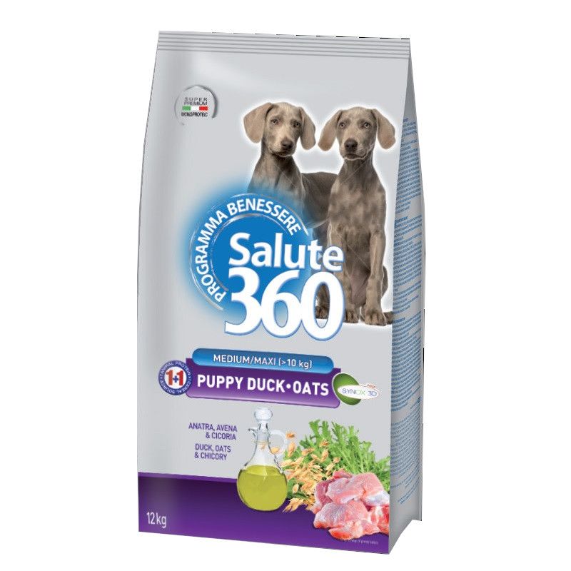 Salute 360 Puppy Anatra e Avena 12kg crocchette cucciolo low grain