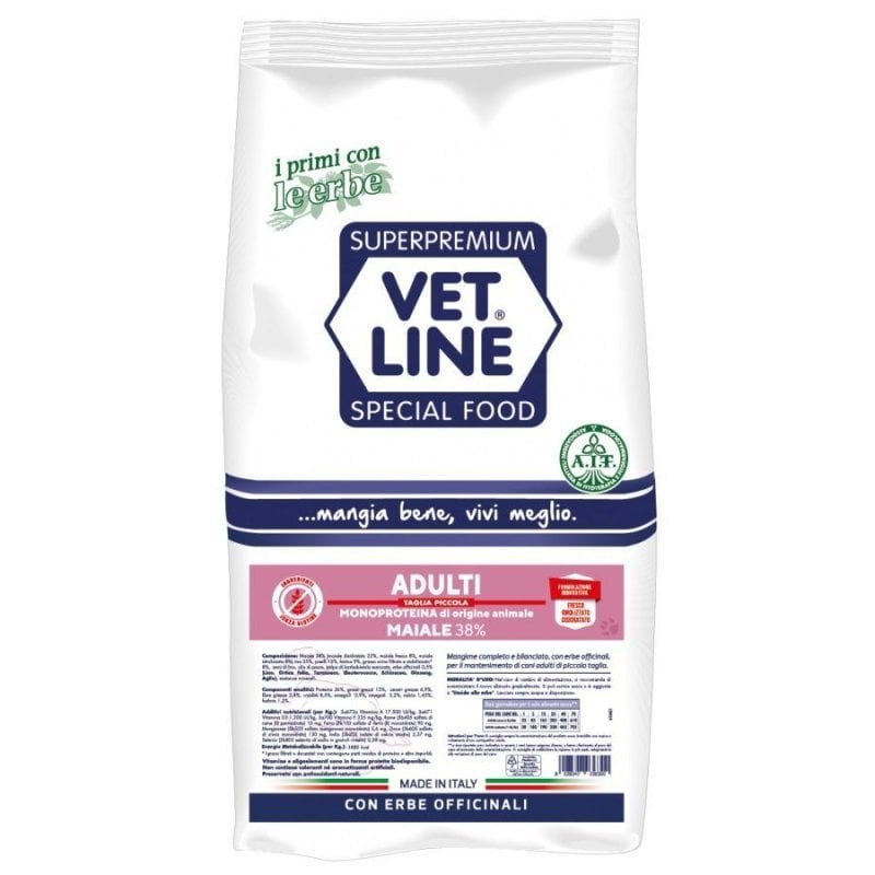 Vet Line Adulti Maiale 3kg crocchette cane Vet Line Adulti Maiale 3kg crocchette cane