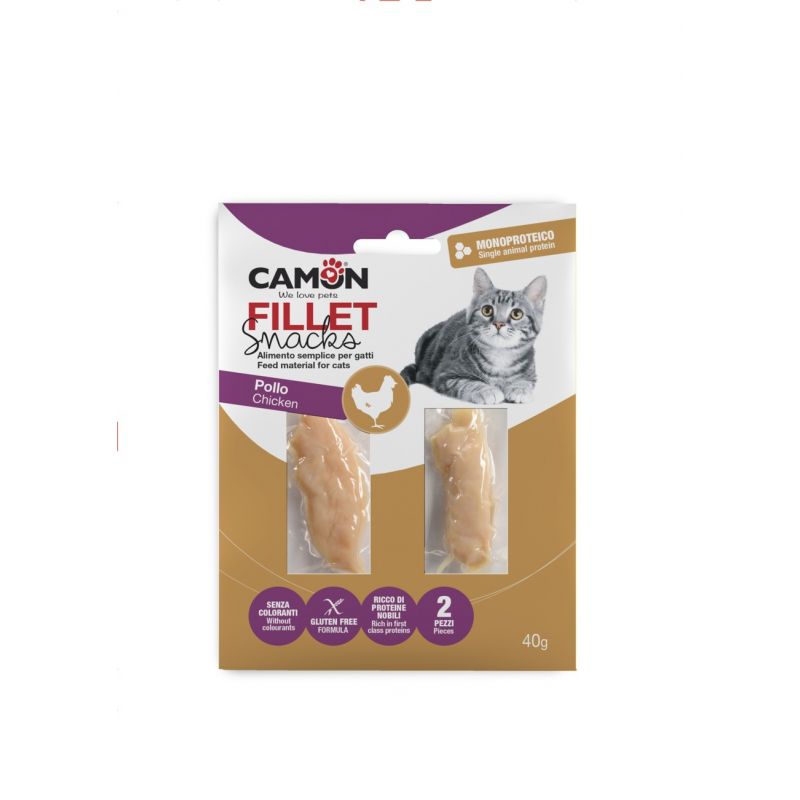 Camon Filetti di Pollo 40g snack per gatti