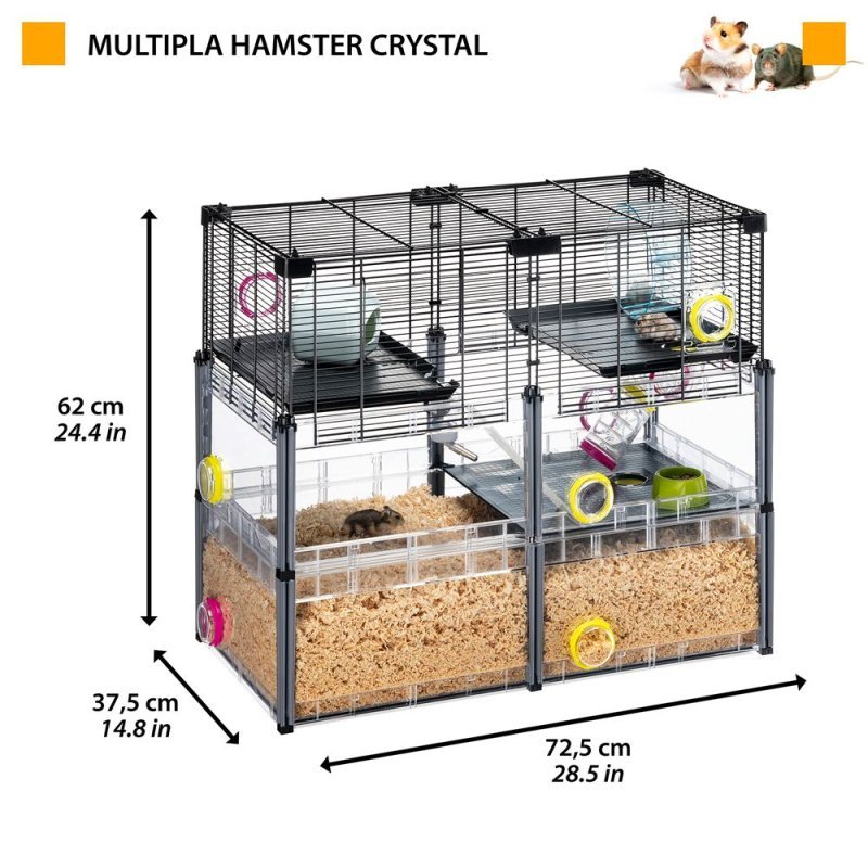 Ferplast Multipla hamster crystal gabbia per criceti