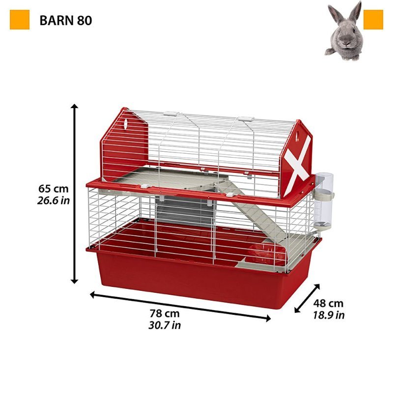 Ferplast Barn 80 gabbia per conigli