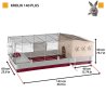 Ferplast Krolik 140 plus gabbia per conigli