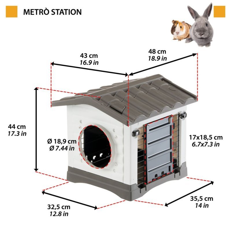 Ferplast Metrò station casetta gabbia per conigli