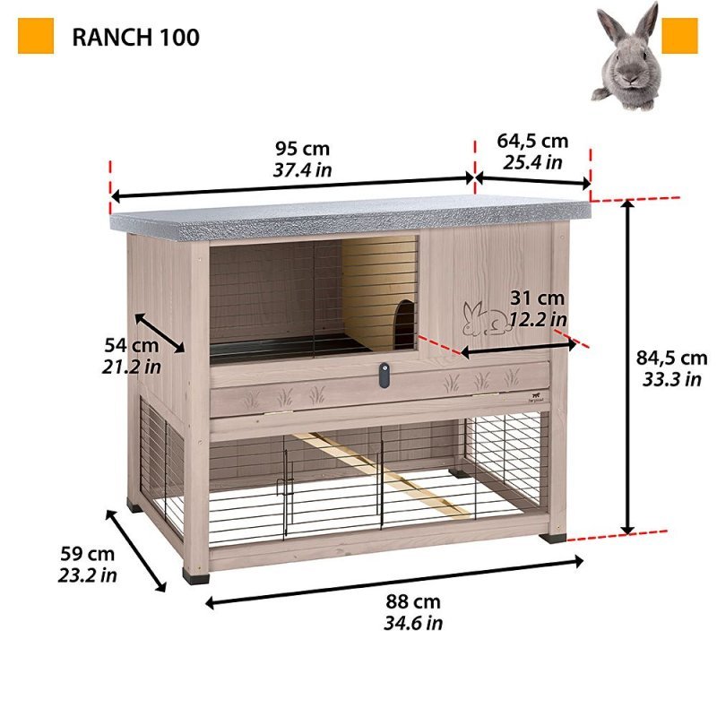 Ferplast Ranch 100 restyling  gabbia per conigli