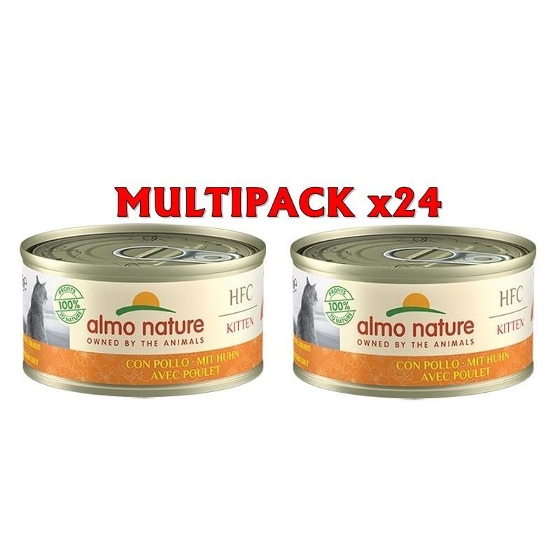 Almo Nature HFC Kitten al Pollo 24x 70g umido gattino