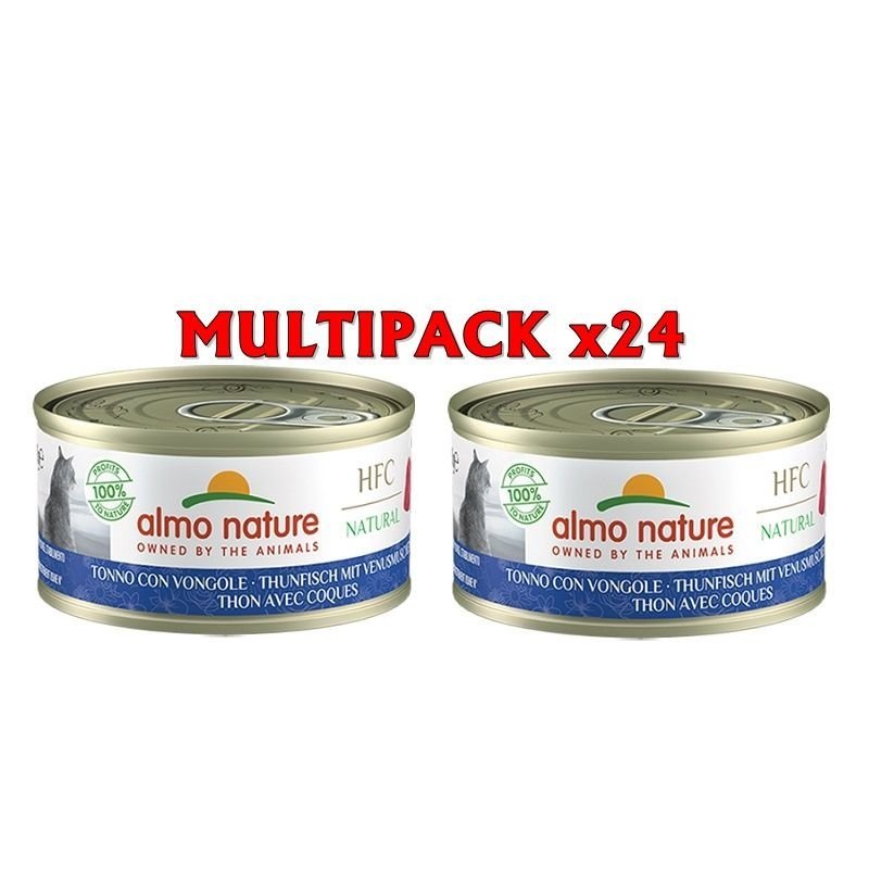Almo Nature HFC Natural Tonno e Vongole 24x 70g umido gatto