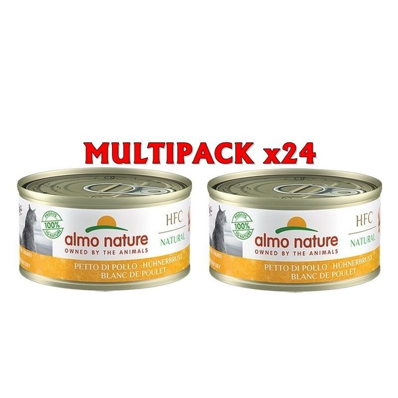 Almo Nature HFC Natural Petto di Pollo 24x 70g umido gatto