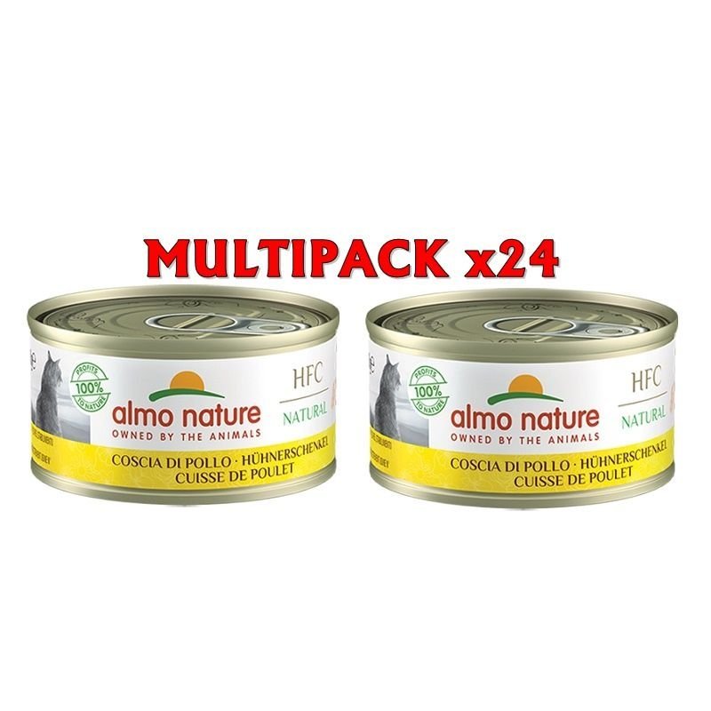 Almo Nature HFC Natural Coscia di Pollo 24x 70g umido gatto