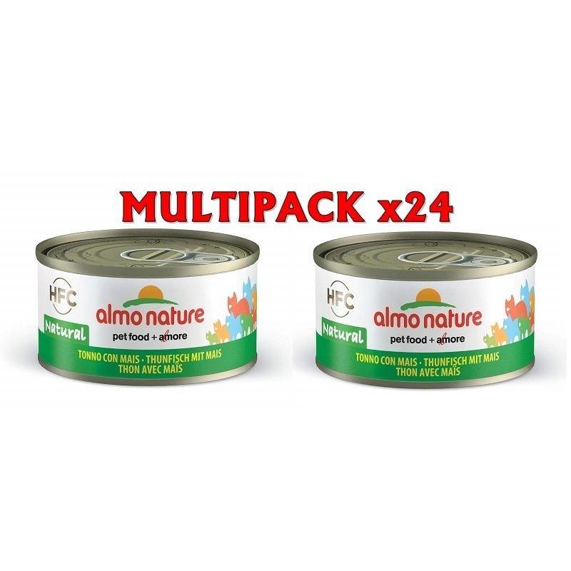 Almo Nature HFC Natural Tonno e Mais 24x 70g umido gatto