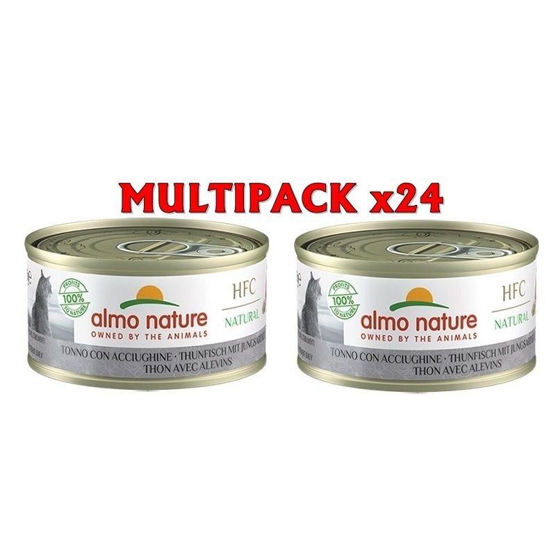 Almo Nature HFC Natural Tonno e Acciughine 24x 70g umido gatto