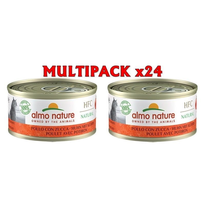 Almo Nature HFC Natural Pollo e Zucca 24x 70g umido gatto