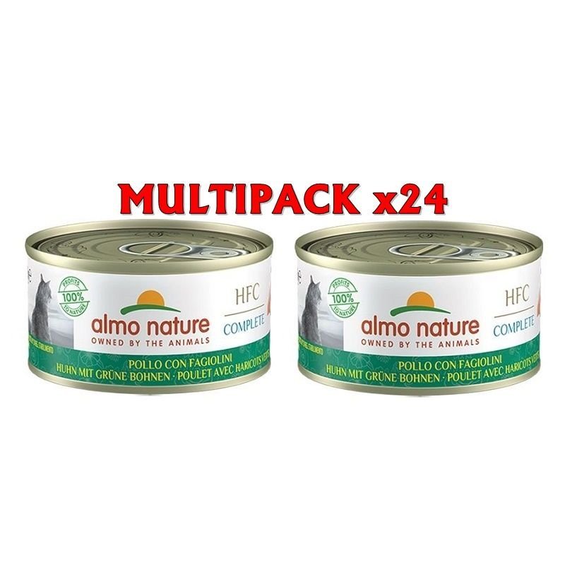 Almo Nature HFC Complete Pollo con fagiolini 24x 70g umido gatto