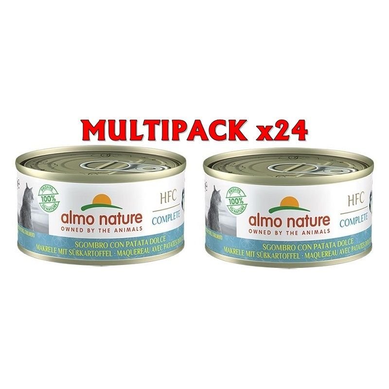 Almo Nature HFC Complete Sgombro con patata dolce 24x 70g umido gatto
