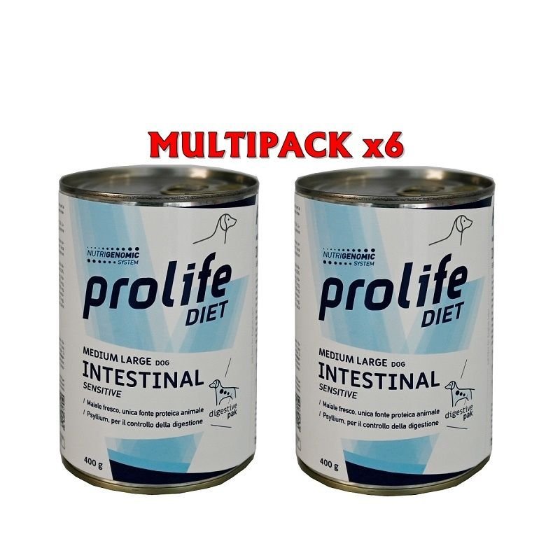 Prolife diet Intestinal Sensitive 6x 400g umido dietetico cane