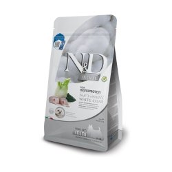 N&D White Coat Mini Spigola 1,5kg crocchette per cane con manto bianco