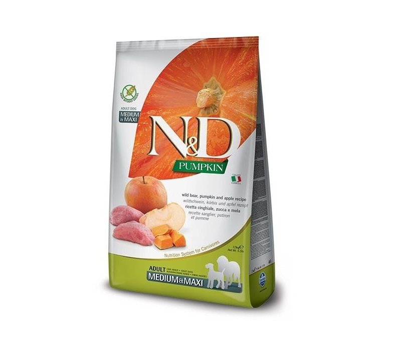 N&D Adult Cinghiale, Zucca e Mela Medium Maxi grain free crocchette cane