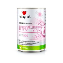 Disugual Hypoallergenic Quaglia 400g umido dietetico cane